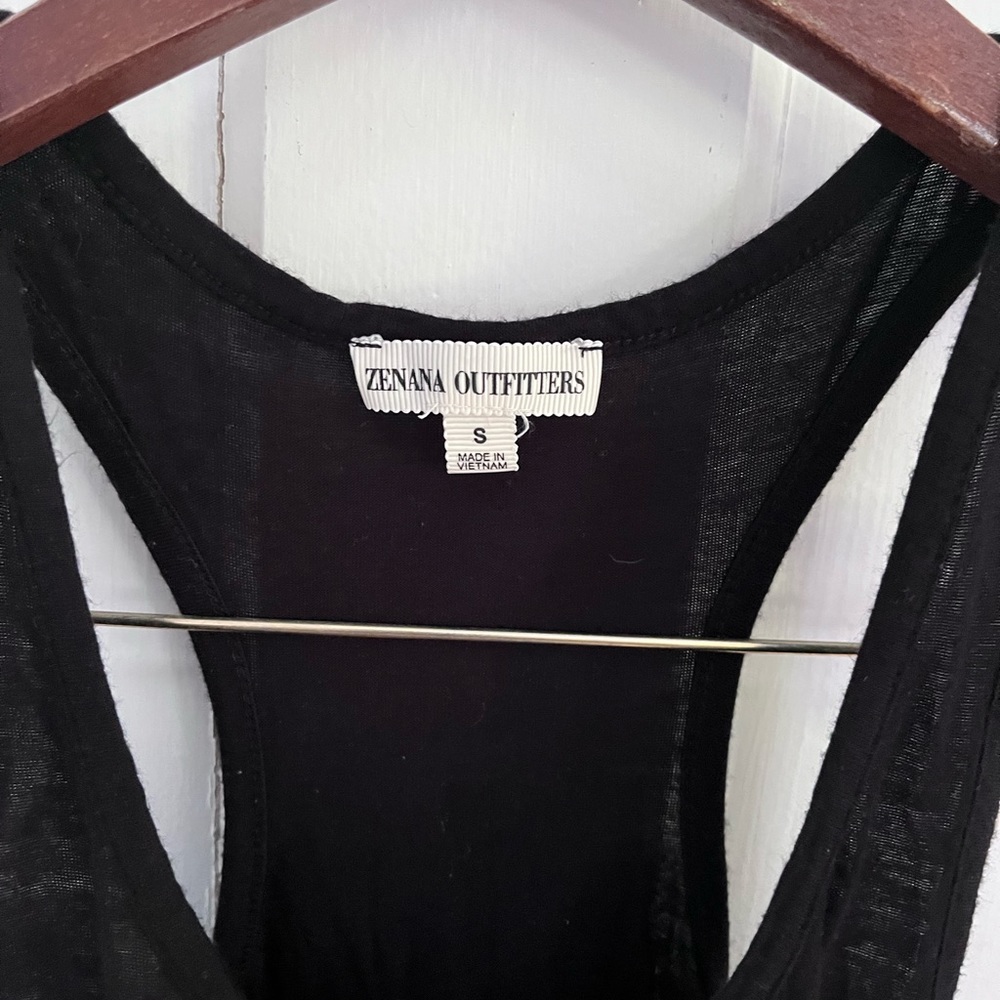 black jersey tank top